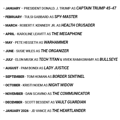 ONLY 800 LEFT!!! Trump Force Cabinet Calendar LIMITED EDITION 3500 COPIES